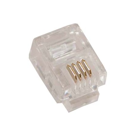 Bestlink Netware RJ11 (6P4C) Plug for Stranded Round Wire, 100pk 170302